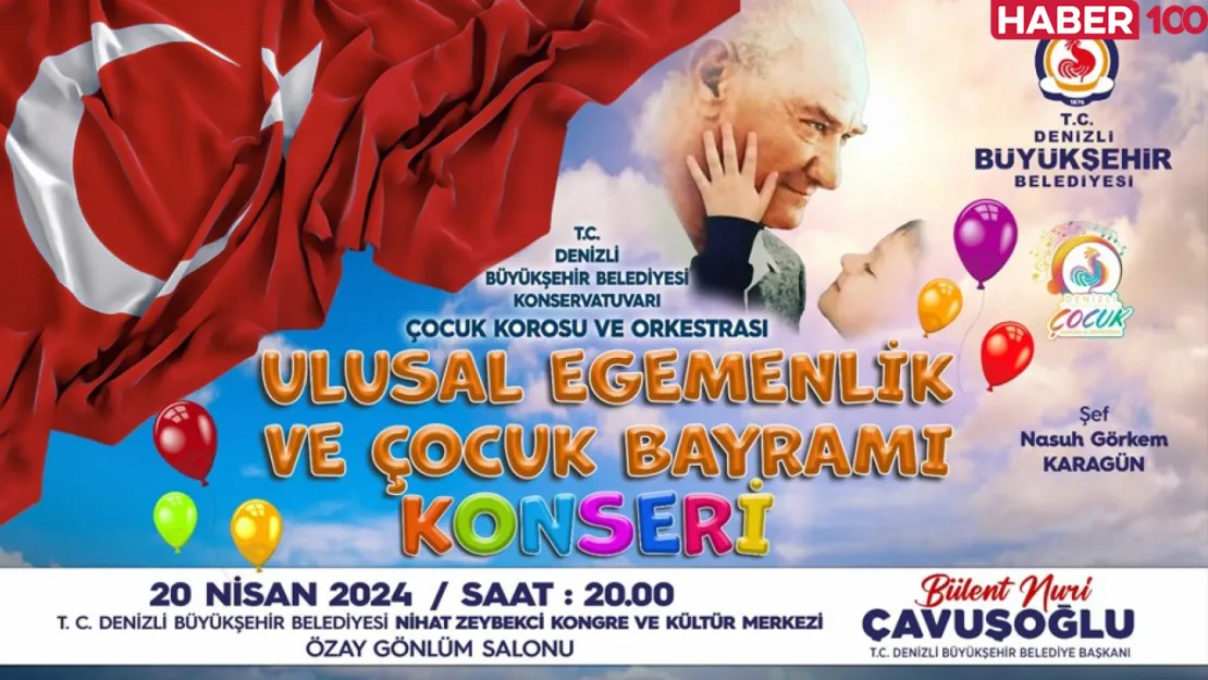 Denizli Büyükşehir Belediyesi, 23 Nisan Ulusal Egemenlik ve Çocuk Bayramı için Dopdolu Etkinlikler Sunuyor