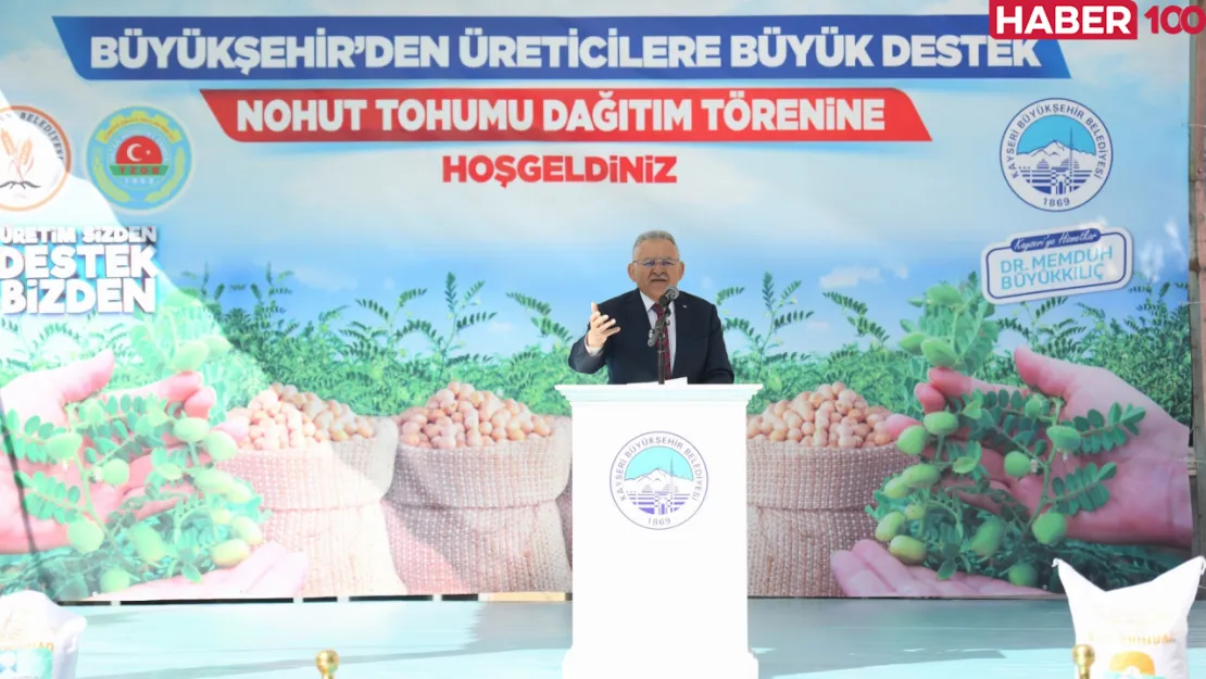 Kayseri Büyükşehir Belediyesi, Çiftçilere Nohut Tohumu Dağıtımına Başlıyor